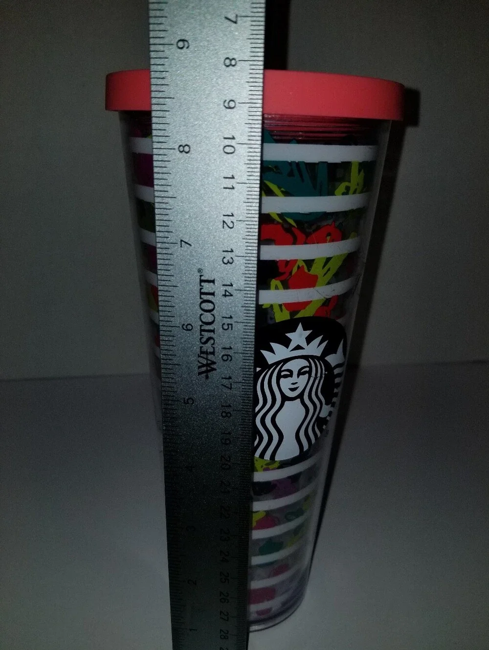 Starbucks 2017 Floral Stripes Cold Cup Tumbler